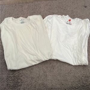 White tshirt stafford size medium James size small